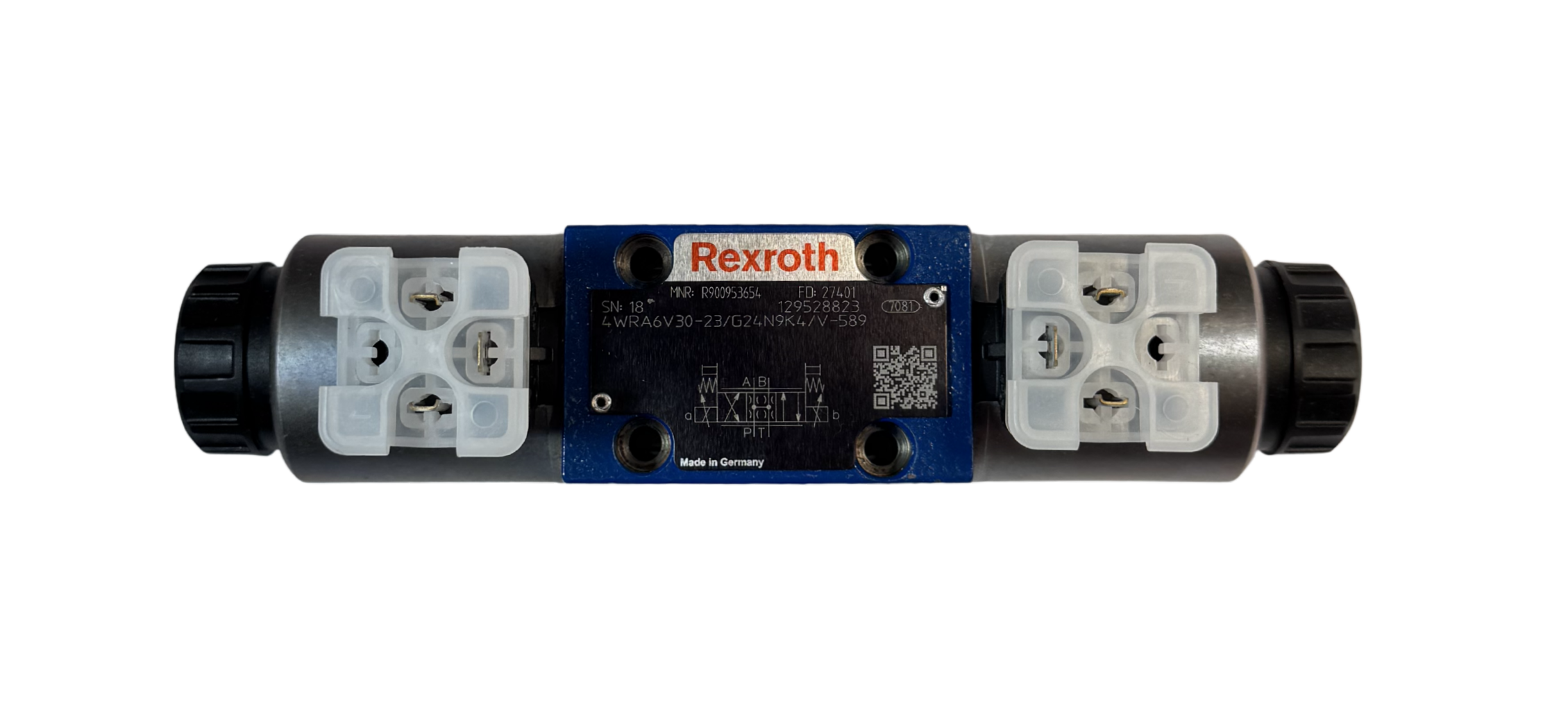 Bosch Rexroth R900953654 válvula direccional proporcional, modelo 4WRA6V30-2X/G24N9K4/V-589 4WRA6V30-2X/G24N9K4/V-589 (imagen 1)