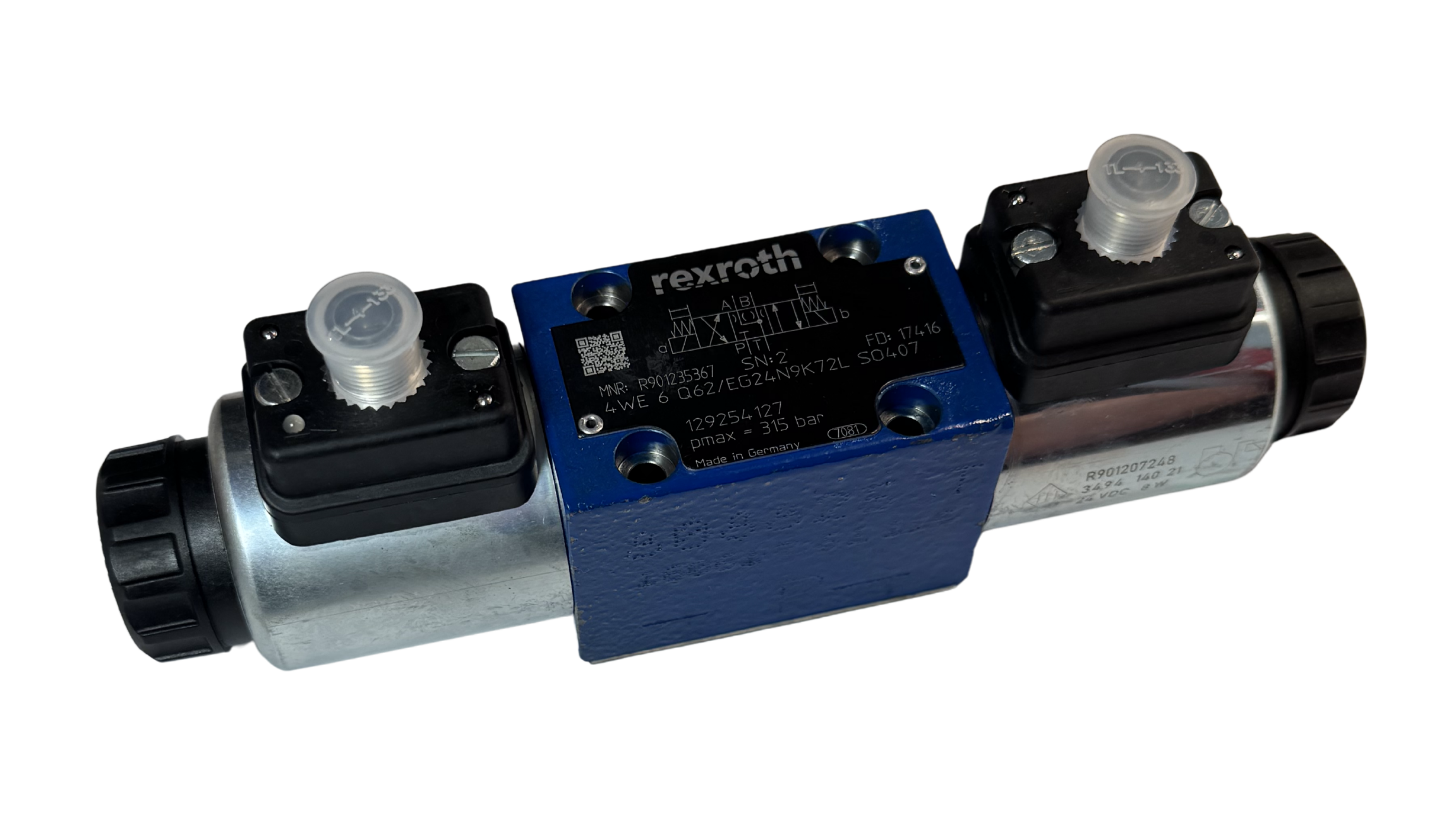 Bosch Rexroth R901235367 válvula direccional de corredera, modelo 4WE6Q6X/EG24N9K72LSO407 4WE6Q6X/EG24N9K72LSO407 (imagen 1)